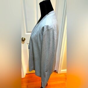 Soft Gray Open Sweater, Size M